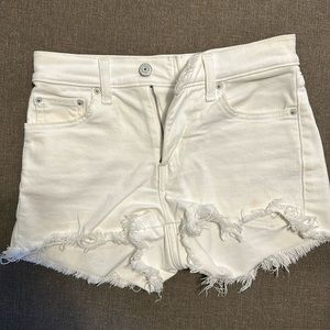 Levi's High Rise White jean Shorts Size 24